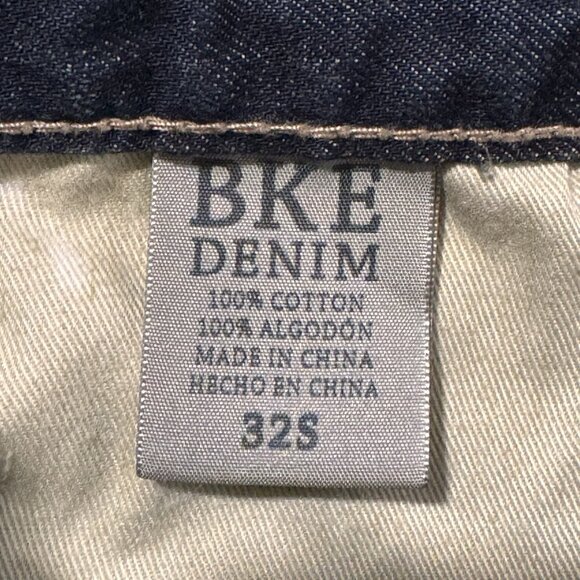 Buckle BKE Jeans Mens 32S Blue Tyler Bootleg Relaxed Distressed Dark Wash Denim - Picture 8 of 14